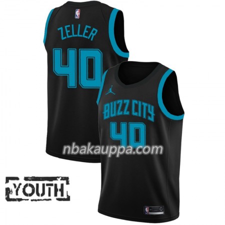 Charlotte Hornets Cody Zeller 40 2018-19 Jordan Brand City Edition Musta Pelipaidat Swingman - Lasten